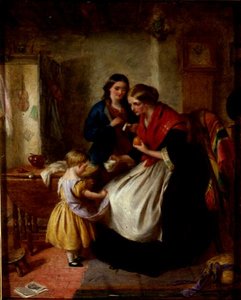 Coaxing (olja på panel)