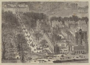 Fågelperspektiv över Buckingham och St James