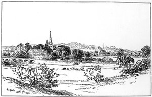Stratford-upon-Avon, Warwickshire, sett från sydost, 1885.