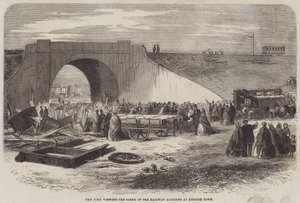 Juryn tittar på scenen för järnvägsolyckan i Kentish Town av Edward Hull
