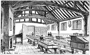 Gymnasieskolan, Stratford-upon-Avon, Warwickshire, 1885.