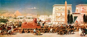 Israel i Egypten (färglitografi) av Edward John (after) Poynter