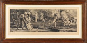 Nausicaa och hennes pigor (gravyr) av Edward John Poynter