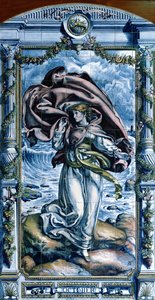 Oktober, från en serie kakelpaneler för det holländska köket, 1867-8 av Edward John Poynter