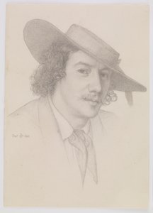 Porträtt av Whistler, 1858. av Edward John Poynter