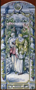 Spring, från en serie kakelpaneler, designade av Sir Edward Poynter och gjorda av Minton, Campbell and Company, för Dutch Kitchen, 1867-8 (keramik) av Edward John Poynter