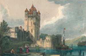 De gotiska tornen i Ellfeld, c1834. av Edward John Roberts