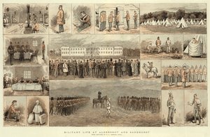 Militärt liv vid Aldershot och Sandhurst