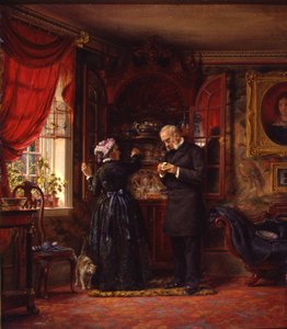 En älskare av det gamla Kina, 1880 (olja på akademisk tavla) av Edward Lamson Henry