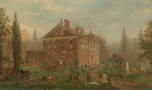Attacken mot Chews hus under slaget vid Germantown, 1777 av Edward Lamson Henry