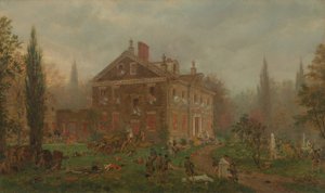 Attacken mot Chews hus under slaget vid Germantown, 1777 av Edward Lamson Henry