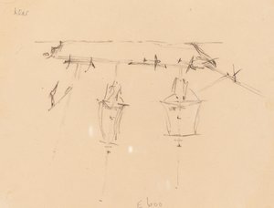 Ett segelfartyg [verso], 18391845. av Edward Lear