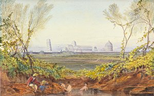 En vilopaus på väg till Pisa av Edward Lear