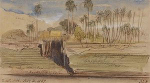 Mellan Ibreem och Wady Halfeh, kl. 14.45, 2 februari 1867 (328) av Edward Lear