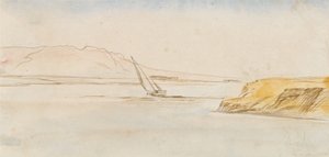 Båt på Nilen av Edward Lear