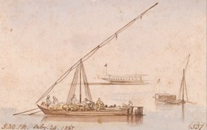 Båtar på Nilen av Edward Lear