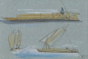 Båtar på Nilen av Edward Lear