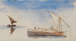 Båtar på Nilen av Edward Lear