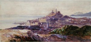 Cannes (akvarell på papper) av Edward Lear