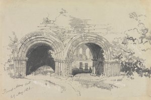 Furness Abbey East, 29 augusti 1836 av Edward Lear
