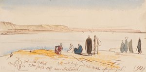 Gebel Shk. es Said, nära Mellawi; kl. 17.00, den 6 januari 1867 (90) av Edward Lear