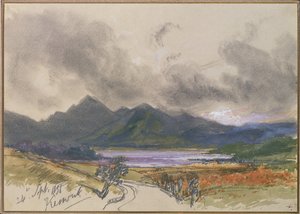 Keswick, 24 september 1836 (penna och wc med vitt på papper) av Edward Lear