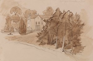 Manor (Knowsley Lane?) av Edward Lear