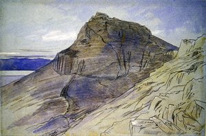 Masada vid Döda havet av Edward Lear