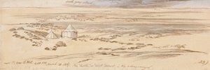 Nära Beer El Abt, kl. 16.30, 28 mars 1867 (23) av Edward Lear