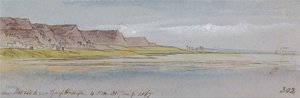 Nära Mereeh eller Garf Hossayn, kl. 16.00, 31 januari 1867 (302) av Edward Lear