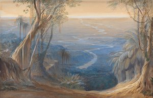 Bengaliska slätten, från ovan Siligoree av Edward Lear