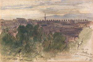 Salonica, från mitt rumsfönster, 11 sept. 1848, efter solnedgången av Edward Lear