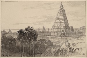 Tanjore, Indien av Edward Lear