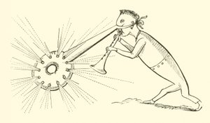 Dongen med en lysande näsa (gravyr) av Edward Lear