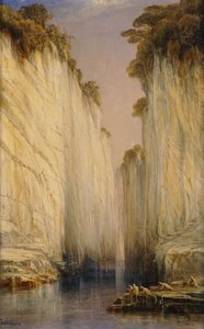The Marble Rocks - Nerbudda Jubbulpore, 1882 av Edward Lear