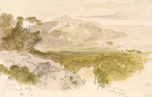 Afaias tempel i Aegina av Edward Lear