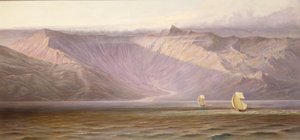 The Vast Akrokeraunian Walls, Albaniens kust (olja på duk) av Edward Lear