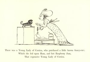 Det var en ung dam från Korsika som köpte en liten brun Saucy-cur. av Edward Lear