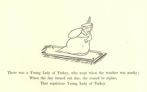 Det var en ung dam från Turkiet, som grät när vädret var grumligt av Edward Lear