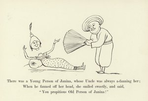 Det fanns en ung person av Janina, vars farbror alltid höll på med henne av Edward Lear