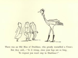 Det fanns en gammal man i Dunblane, som liknade en kran i hög grad. av Edward Lear
