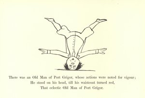 Det fanns en gammal man från Port Grigor, vars handlingar noterades för kraft av Edward Lear