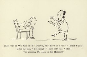 Det var en gammal man på Humber, som åt en tårta av bränd Umber av Edward Lear
