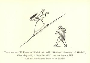 Det var en gammal person från Rimini som sa: Nådig! Godhet! AV Tvillingarna! av Edward Lear