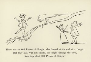 Det var en gammal person från Slough, som dansade i slutet av en gren av Edward Lear