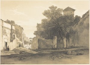 Via Porta Pinciana, Rom av Edward Lear