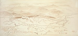 Utsikt från bergen ovanför Phonia, 1849 av Edward Lear