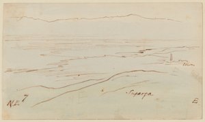 Utsikt över Turin med Superga av Edward Lear