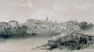 Utsikt i Rom och dess omgivningar: Rom från via Porta San Paolo av Edward Lear