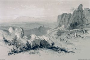 Utsikt i Rom och dess omgivningar: utsikt över Olevano av Edward Lear